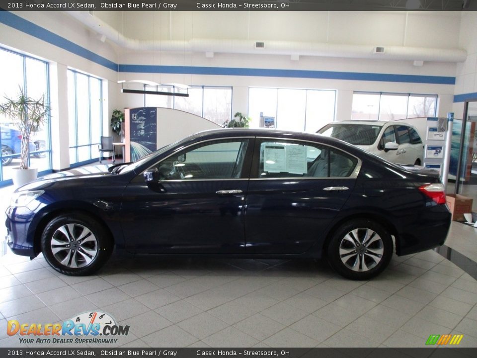 2013 Honda Accord LX Sedan Obsidian Blue Pearl / Gray Photo #10