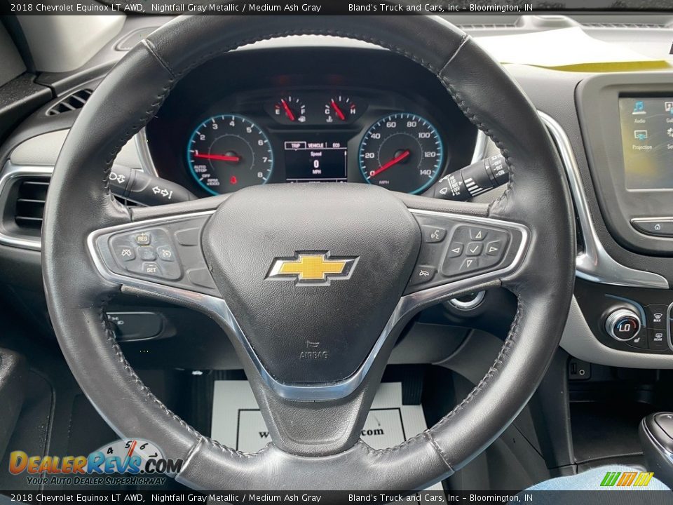 2018 Chevrolet Equinox LT AWD Nightfall Gray Metallic / Medium Ash Gray Photo #17