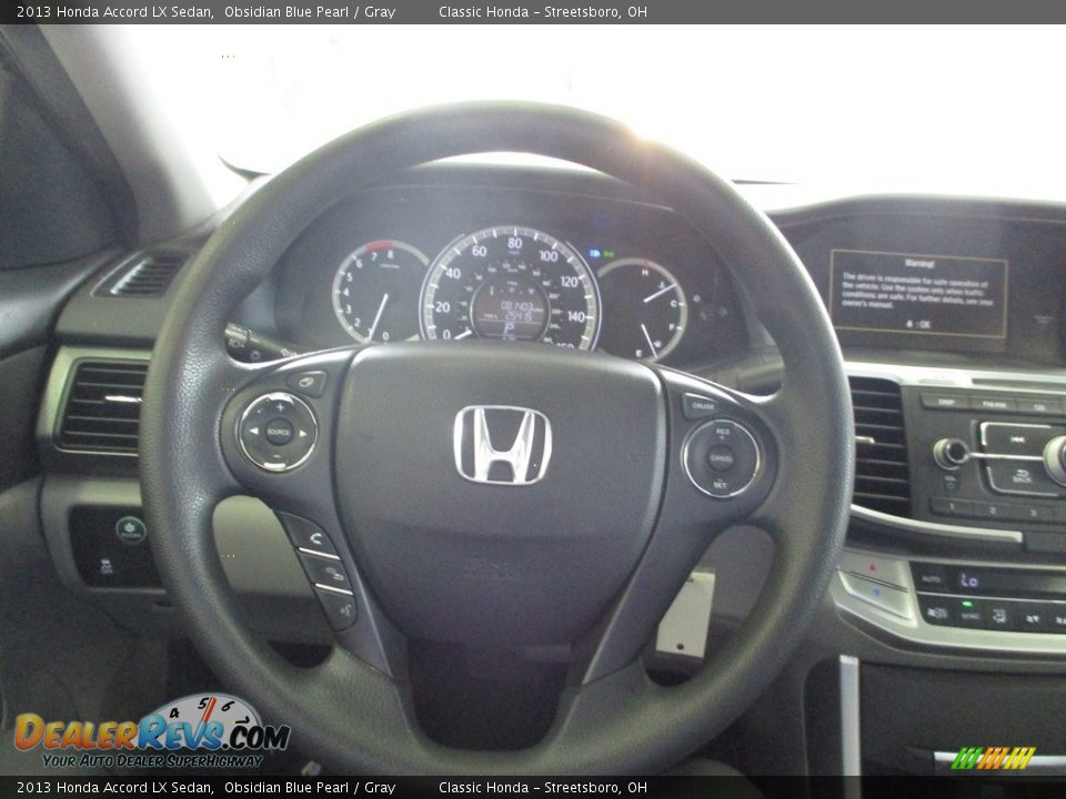 2013 Honda Accord LX Sedan Obsidian Blue Pearl / Gray Photo #29