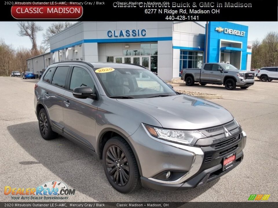 2020 Mitsubishi Outlander LE S-AWC Mercury Gray / Black Photo #1
