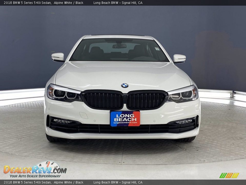 2018 BMW 5 Series 540i Sedan Alpine White / Black Photo #2