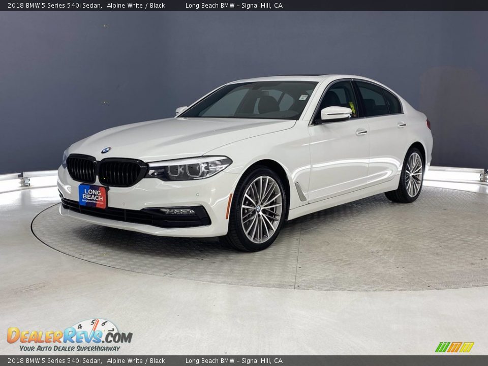 2018 BMW 5 Series 540i Sedan Alpine White / Black Photo #3