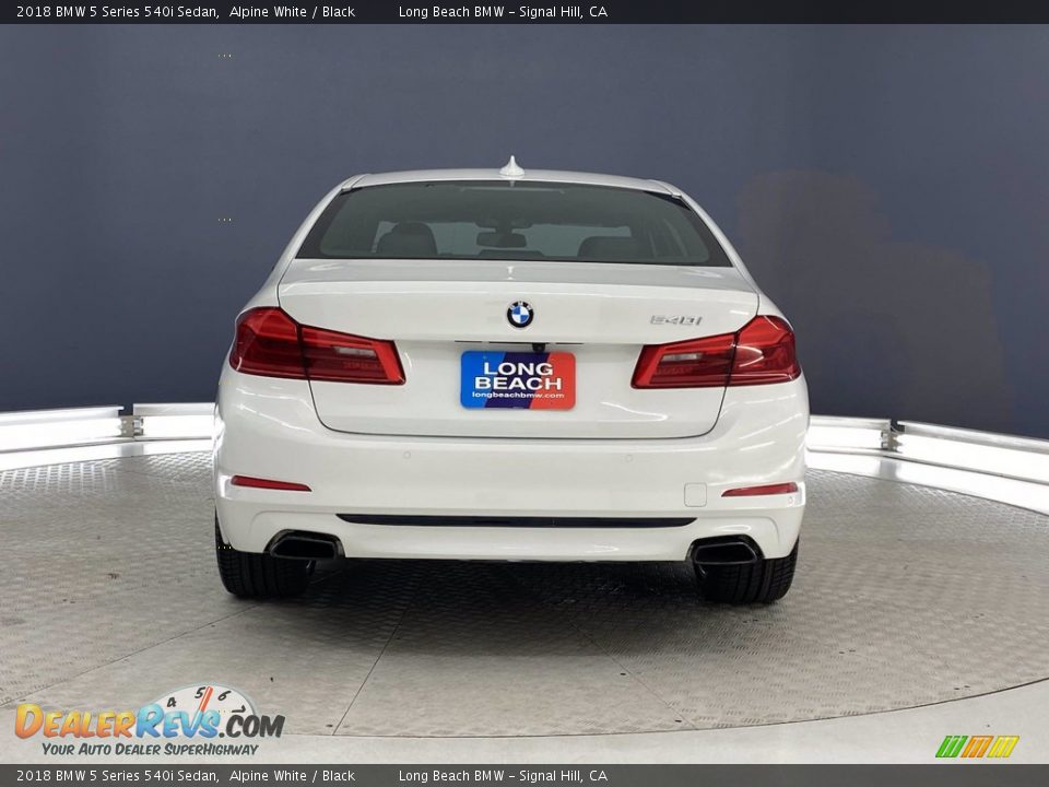 2018 BMW 5 Series 540i Sedan Alpine White / Black Photo #4