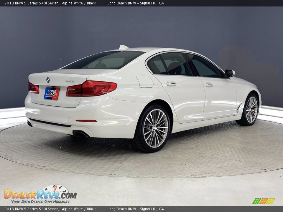 2018 BMW 5 Series 540i Sedan Alpine White / Black Photo #5