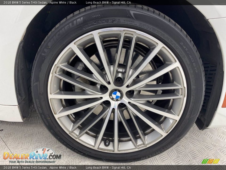 2018 BMW 5 Series 540i Sedan Alpine White / Black Photo #6