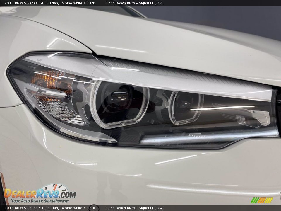 2018 BMW 5 Series 540i Sedan Alpine White / Black Photo #7