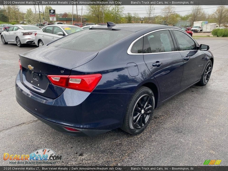 2016 Chevrolet Malibu LT Blue Velvet Metallic / Dark Atmosphere/Medium Ash Gray Photo #6