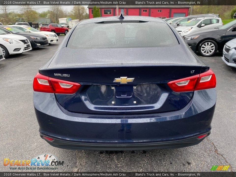 2016 Chevrolet Malibu LT Blue Velvet Metallic / Dark Atmosphere/Medium Ash Gray Photo #7