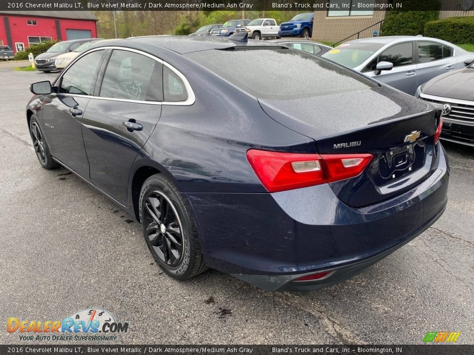 2016 Chevrolet Malibu LT Blue Velvet Metallic / Dark Atmosphere/Medium Ash Gray Photo #8