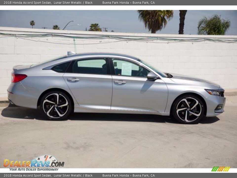 2018 Honda Accord Sport Sedan Lunar Silver Metallic / Black Photo #12