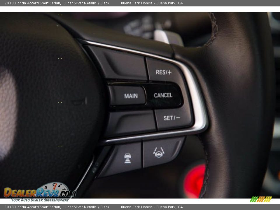 2018 Honda Accord Sport Sedan Lunar Silver Metallic / Black Photo #15