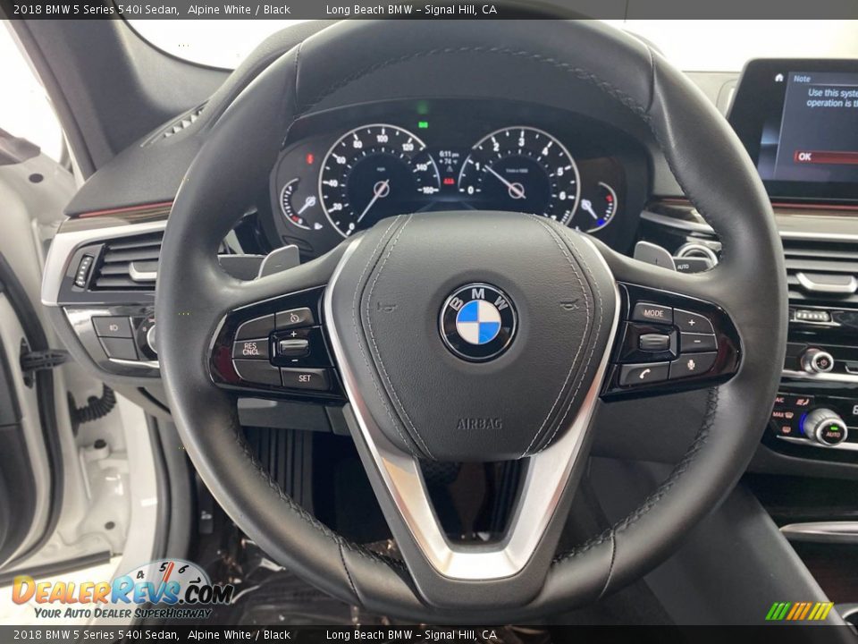 2018 BMW 5 Series 540i Sedan Alpine White / Black Photo #18