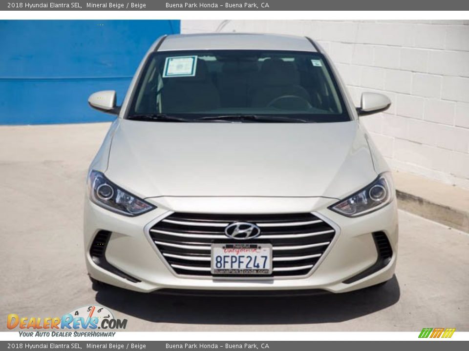 2018 Hyundai Elantra SEL Mineral Beige / Beige Photo #7