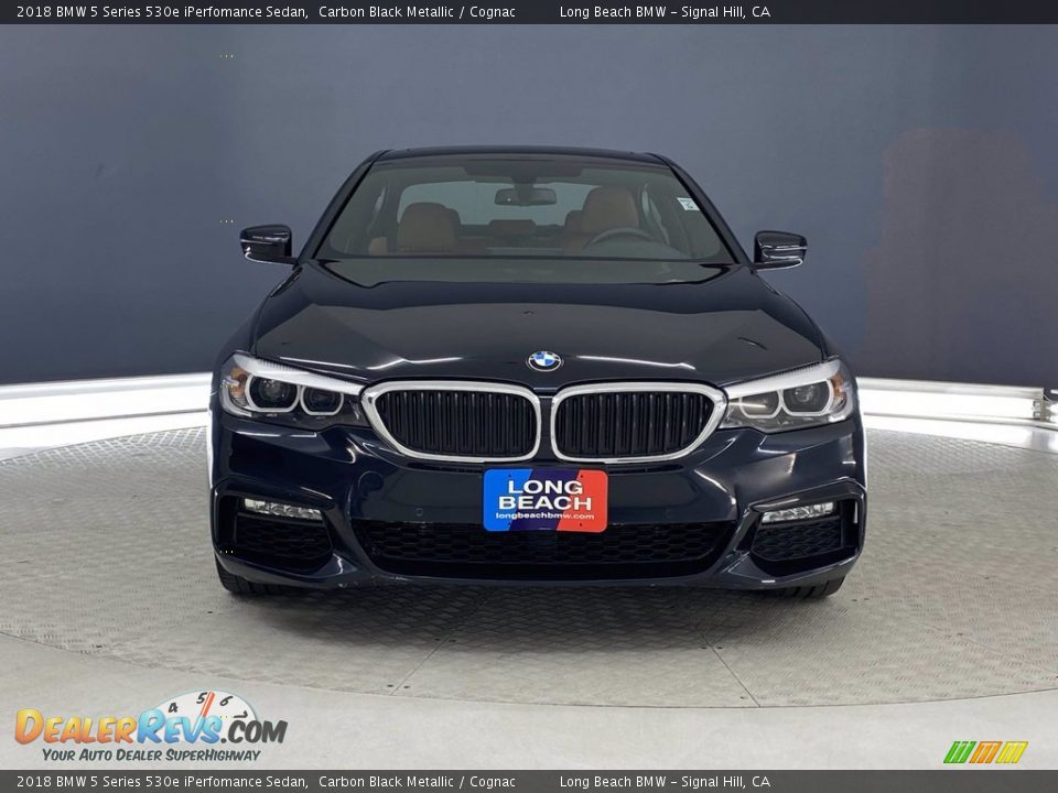 2018 BMW 5 Series 530e iPerfomance Sedan Carbon Black Metallic / Cognac Photo #2