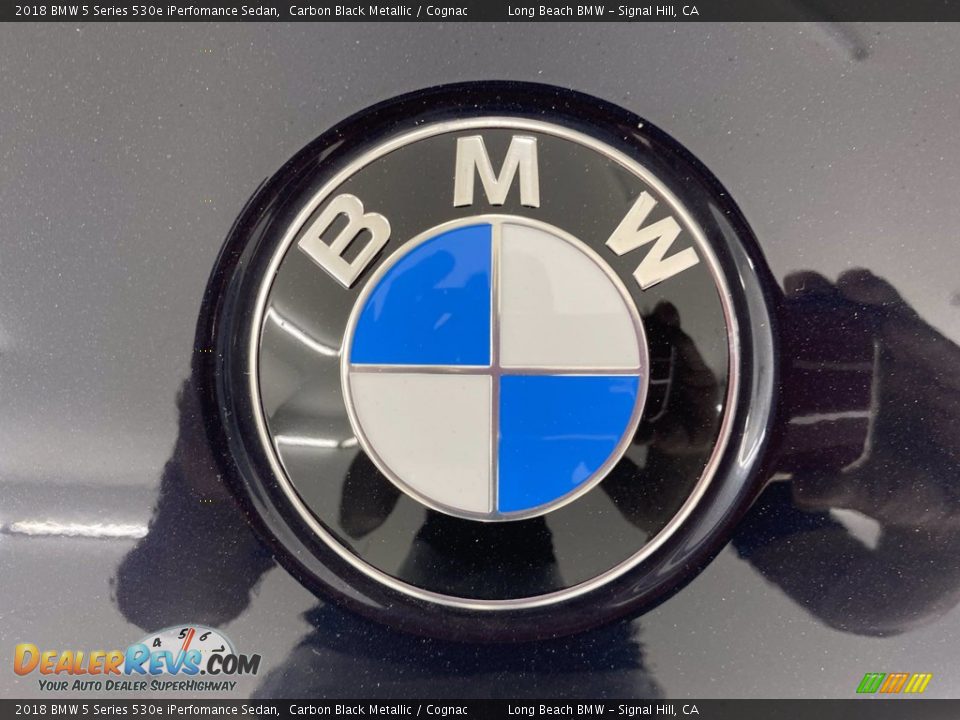 2018 BMW 5 Series 530e iPerfomance Sedan Carbon Black Metallic / Cognac Photo #8