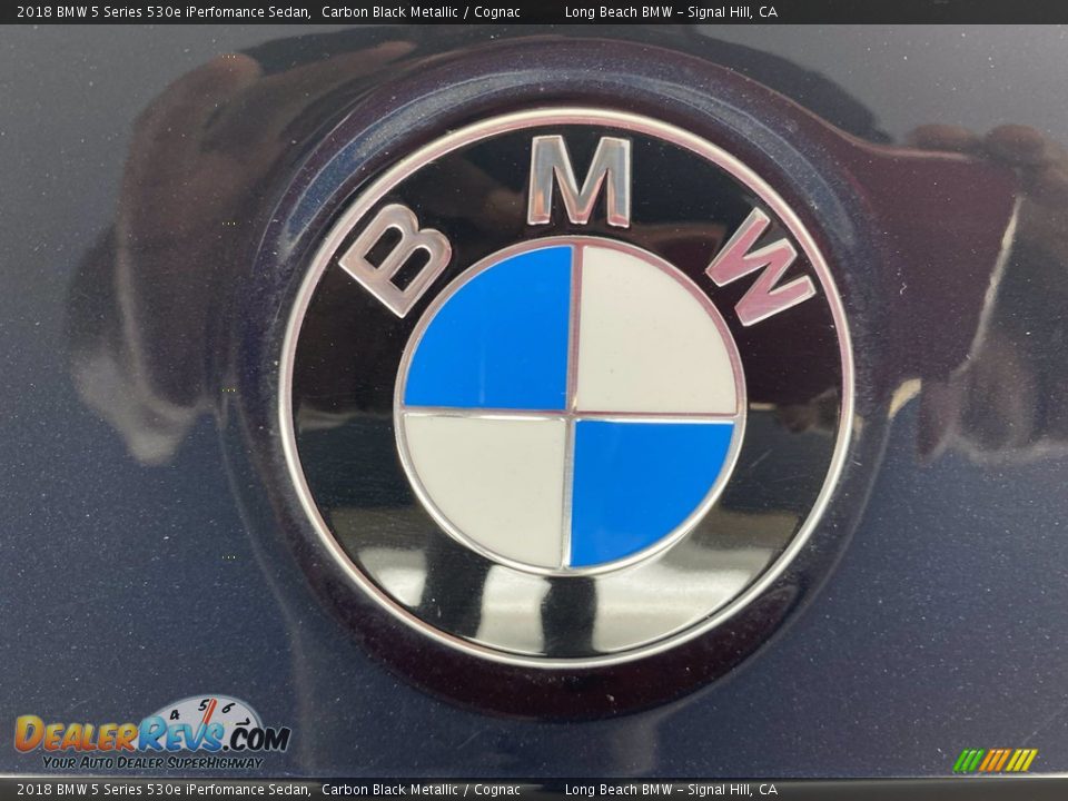 2018 BMW 5 Series 530e iPerfomance Sedan Carbon Black Metallic / Cognac Photo #10