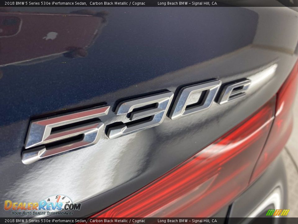 2018 BMW 5 Series 530e iPerfomance Sedan Carbon Black Metallic / Cognac Photo #11