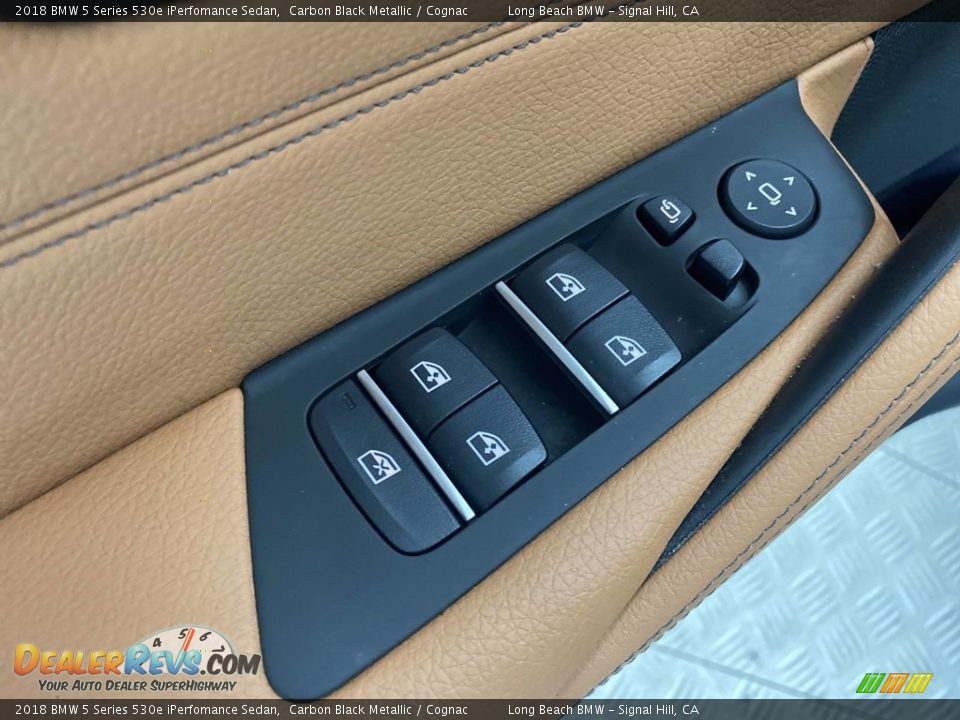 2018 BMW 5 Series 530e iPerfomance Sedan Carbon Black Metallic / Cognac Photo #14