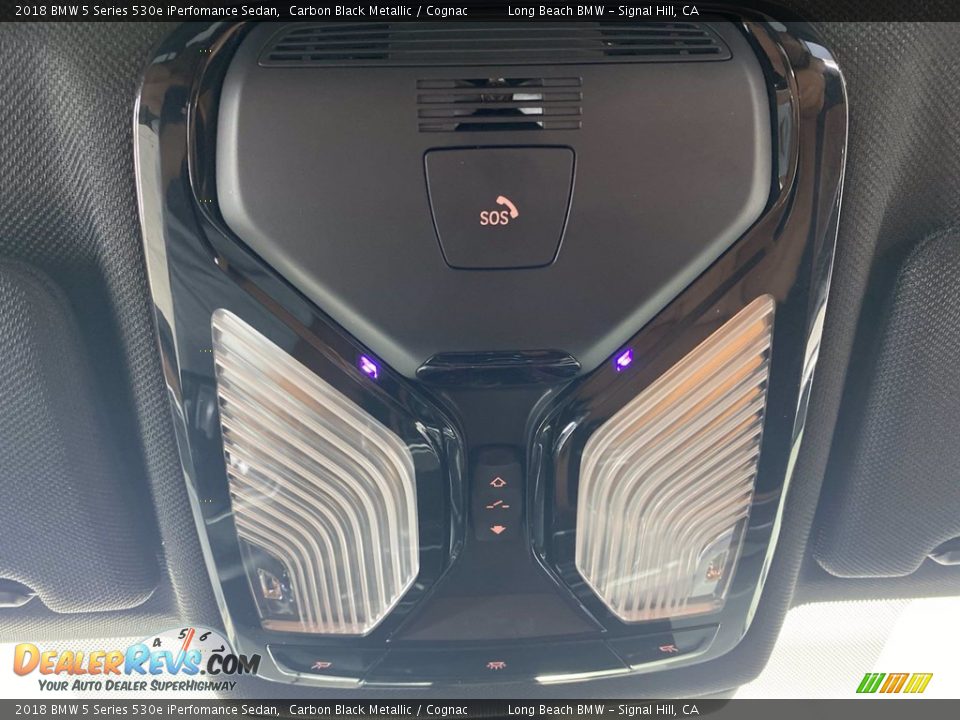 2018 BMW 5 Series 530e iPerfomance Sedan Carbon Black Metallic / Cognac Photo #30
