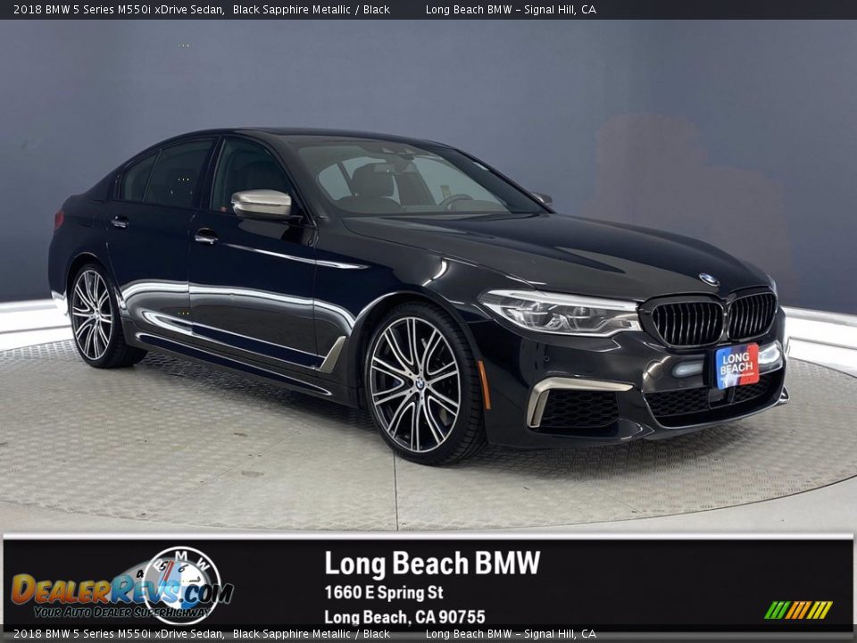 2018 BMW 5 Series M550i xDrive Sedan Black Sapphire Metallic / Black Photo #1