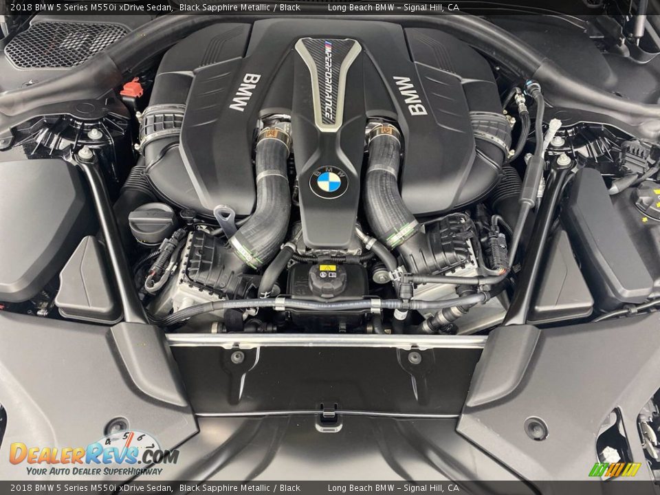 2018 BMW 5 Series M550i xDrive Sedan Black Sapphire Metallic / Black Photo #12