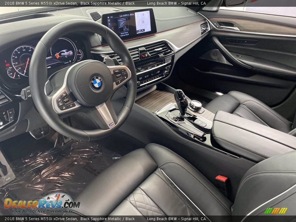 2018 BMW 5 Series M550i xDrive Sedan Black Sapphire Metallic / Black Photo #16