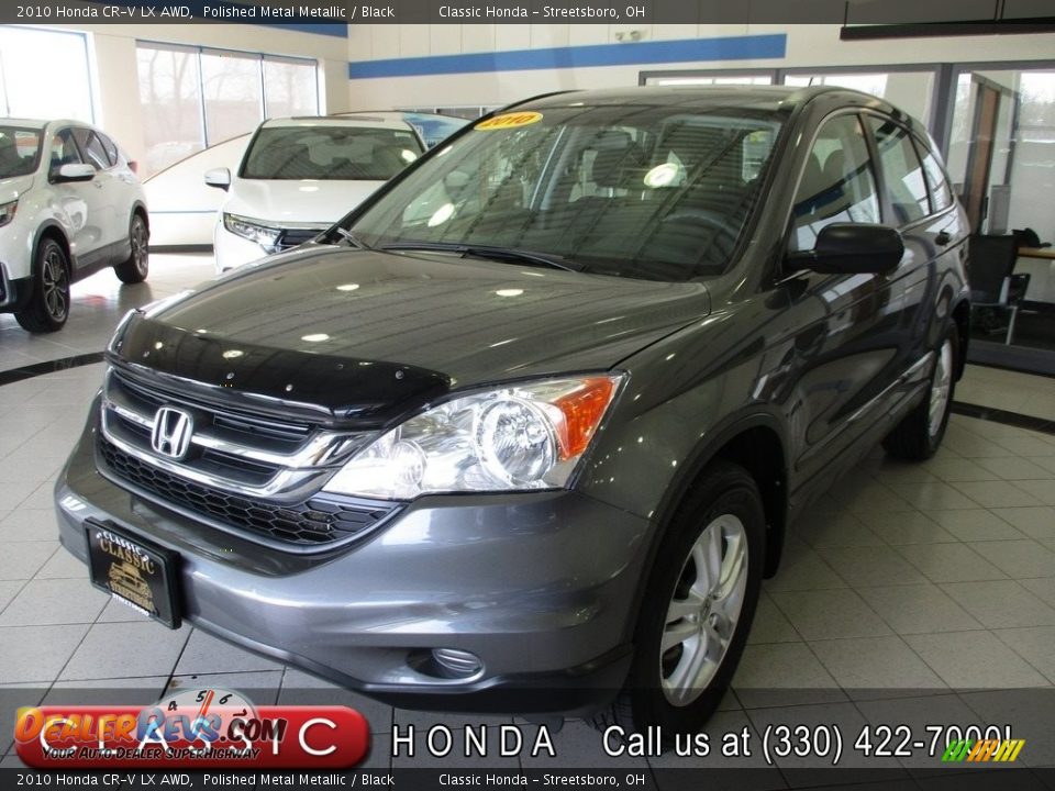 2010 Honda CR-V LX AWD Polished Metal Metallic / Black Photo #1