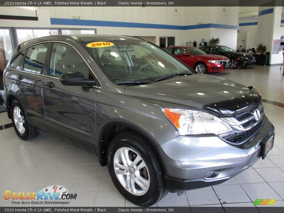 2010 Honda CR-V LX AWD Polished Metal Metallic / Black Photo #3