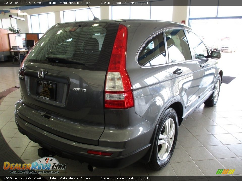 2010 Honda CR-V LX AWD Polished Metal Metallic / Black Photo #7
