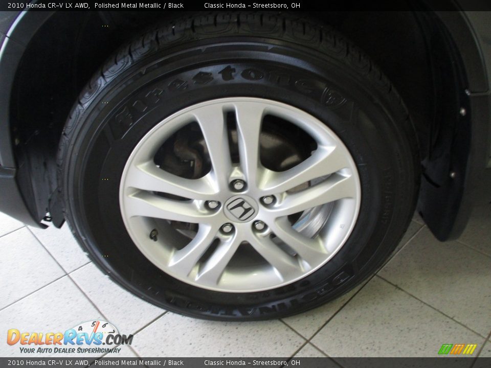 2010 Honda CR-V LX AWD Polished Metal Metallic / Black Photo #12