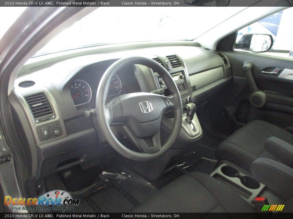 2010 Honda CR-V LX AWD Polished Metal Metallic / Black Photo #26