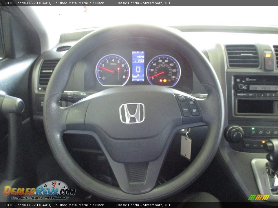 2010 Honda CR-V LX AWD Polished Metal Metallic / Black Photo #29