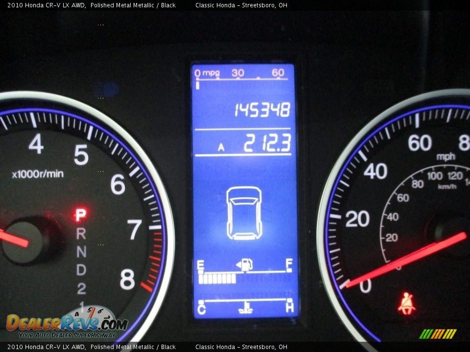 2010 Honda CR-V LX AWD Polished Metal Metallic / Black Photo #30