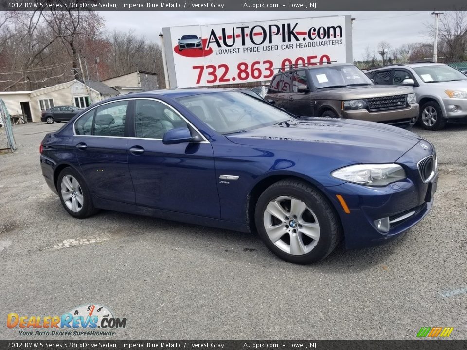 2012 BMW 5 Series 528i xDrive Sedan Imperial Blue Metallic / Everest Gray Photo #2