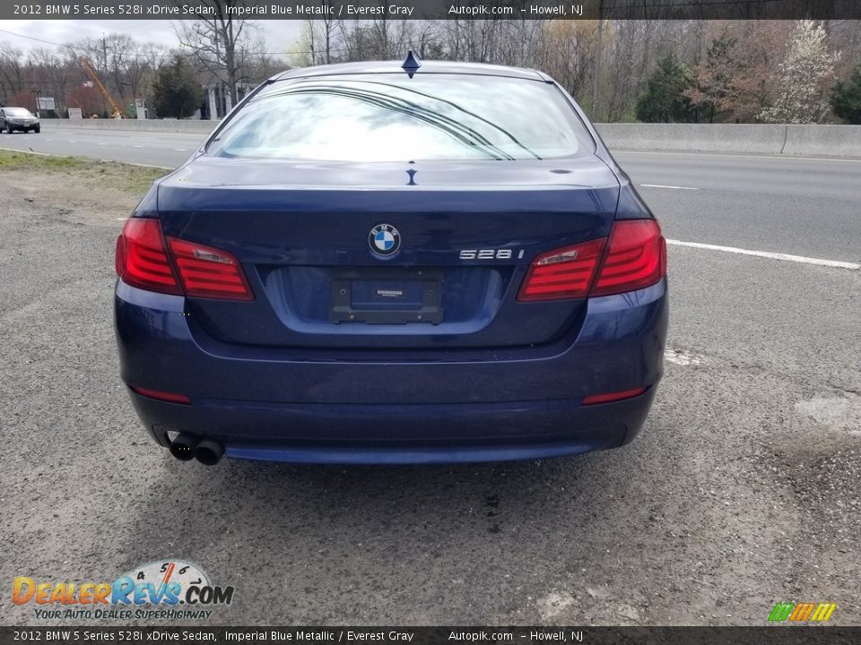 2012 BMW 5 Series 528i xDrive Sedan Imperial Blue Metallic / Everest Gray Photo #6