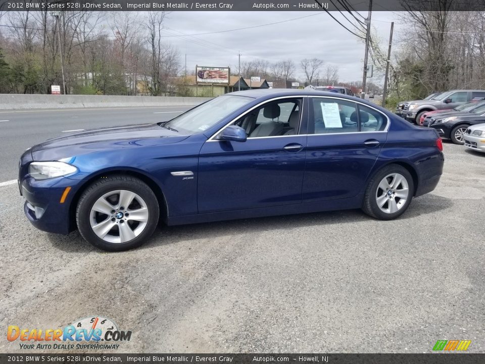 2012 BMW 5 Series 528i xDrive Sedan Imperial Blue Metallic / Everest Gray Photo #8