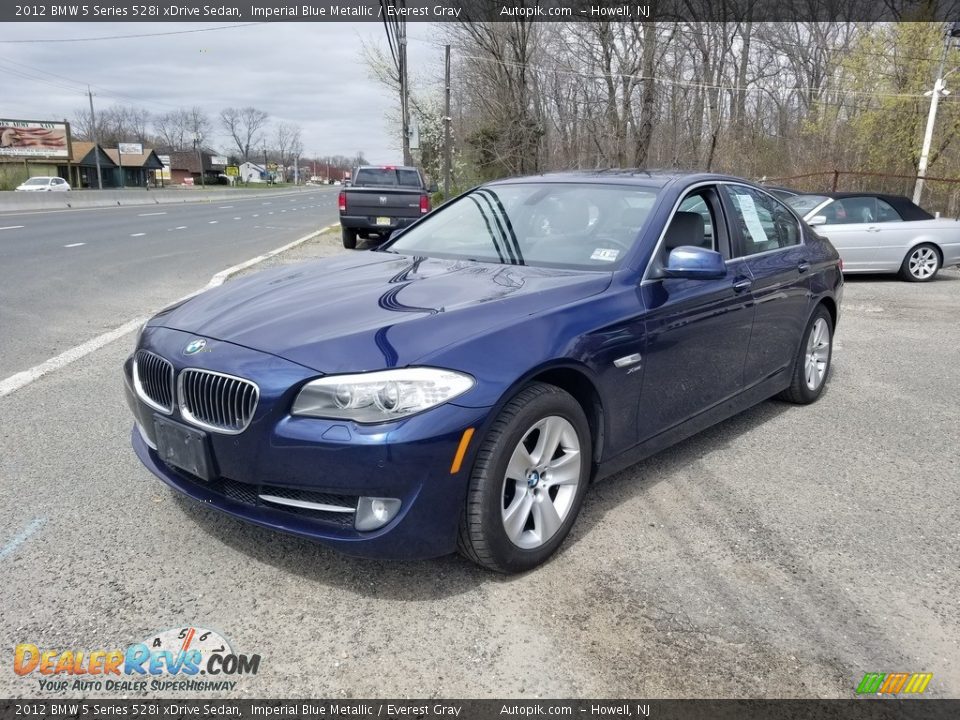 2012 BMW 5 Series 528i xDrive Sedan Imperial Blue Metallic / Everest Gray Photo #9