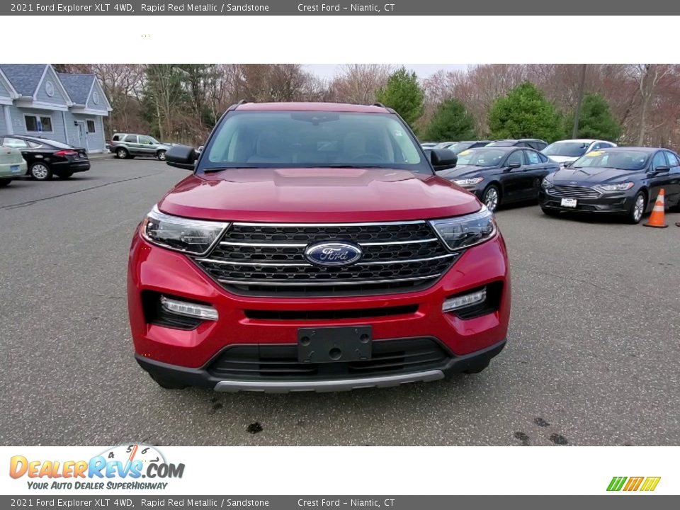 2021 Ford Explorer XLT 4WD Rapid Red Metallic / Sandstone Photo #2
