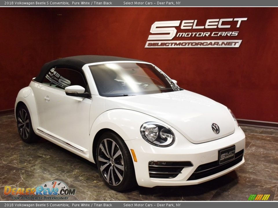 2018 Volkswagen Beetle S Convertible Pure White / Titan Black Photo #3