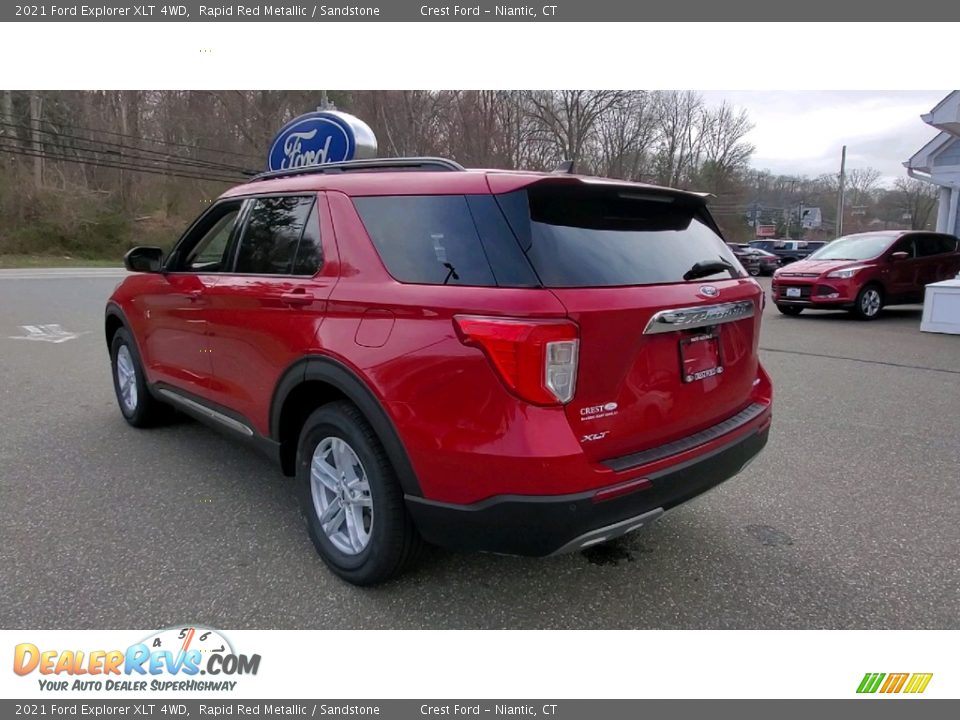2021 Ford Explorer XLT 4WD Rapid Red Metallic / Sandstone Photo #5