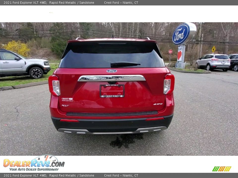 2021 Ford Explorer XLT 4WD Rapid Red Metallic / Sandstone Photo #6