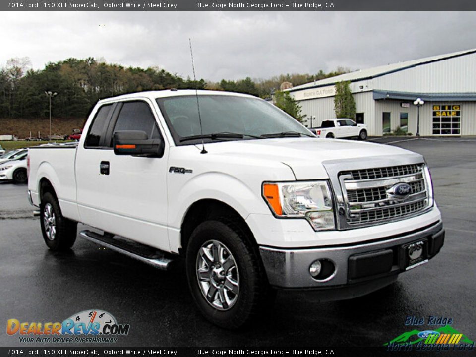 2014 Ford F150 XLT SuperCab Oxford White / Steel Grey Photo #7