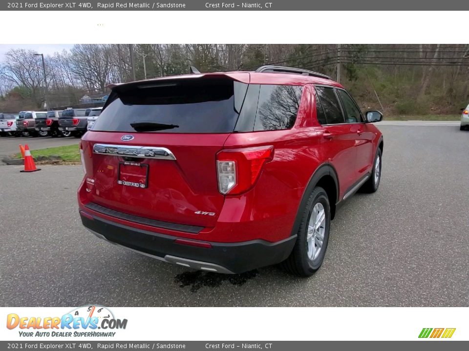 2021 Ford Explorer XLT 4WD Rapid Red Metallic / Sandstone Photo #7