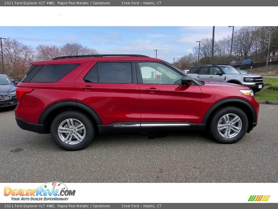 2021 Ford Explorer XLT 4WD Rapid Red Metallic / Sandstone Photo #8