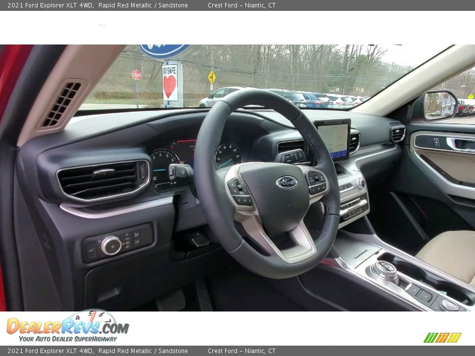 2021 Ford Explorer XLT 4WD Rapid Red Metallic / Sandstone Photo #10