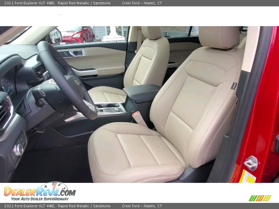 2021 Ford Explorer XLT 4WD Rapid Red Metallic / Sandstone Photo #11