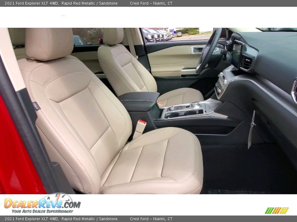 2021 Ford Explorer XLT 4WD Rapid Red Metallic / Sandstone Photo #25