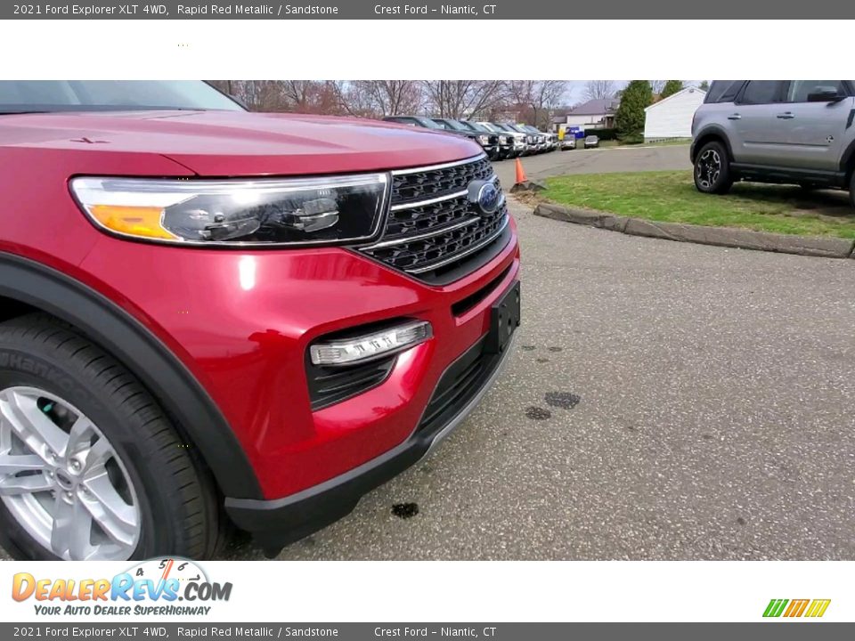 2021 Ford Explorer XLT 4WD Rapid Red Metallic / Sandstone Photo #28