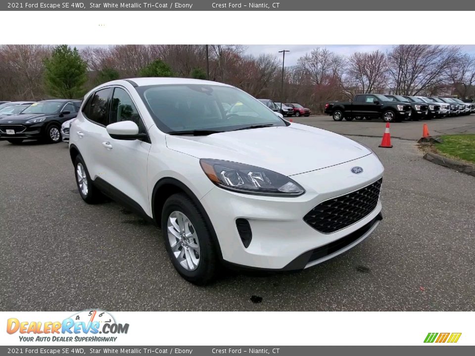 2021 Ford Escape SE 4WD Star White Metallic Tri-Coat / Ebony Photo #1