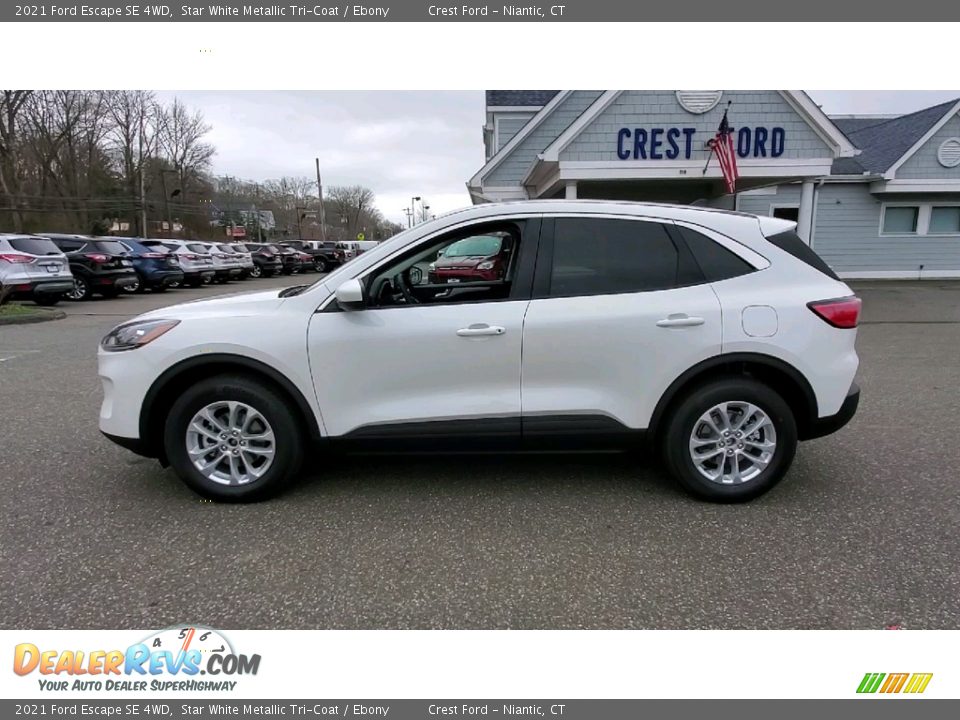 2021 Ford Escape SE 4WD Star White Metallic Tri-Coat / Ebony Photo #4